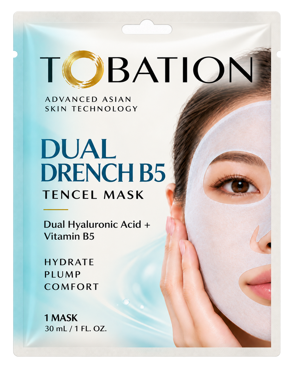 Tobation Dual Drench B5 Tencel Face Mask packet